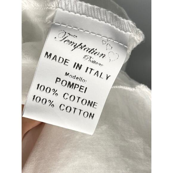 TEMPTATION POSITANO Sz L Large Pompei White Lace Maxi Dress - Picture 4 of 10